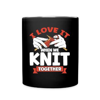 Stricken Stricken Stricken Liebhaber Geschenk - Tasse einfarbig - Schwarz - Vorne