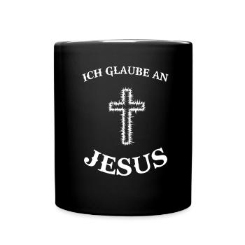 Jesus Christus Glaube Kreuz Religion Christlich - Tasse einfarbig - Schwarz - Vorne