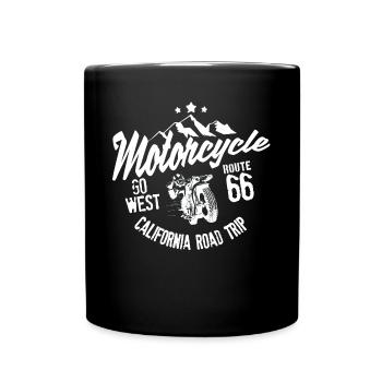 Motorcycle road trip California - Full Colour Mug - black - Front