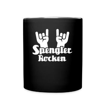 Spengler Sprüche Bauspengler - Tasse einfarbig - Schwarz - Vorne