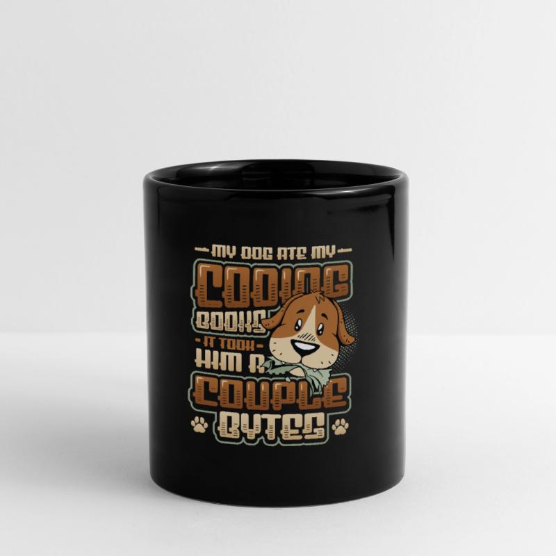 Hund Bytes Code Computer Witz Programmierung Tasse einfarbig