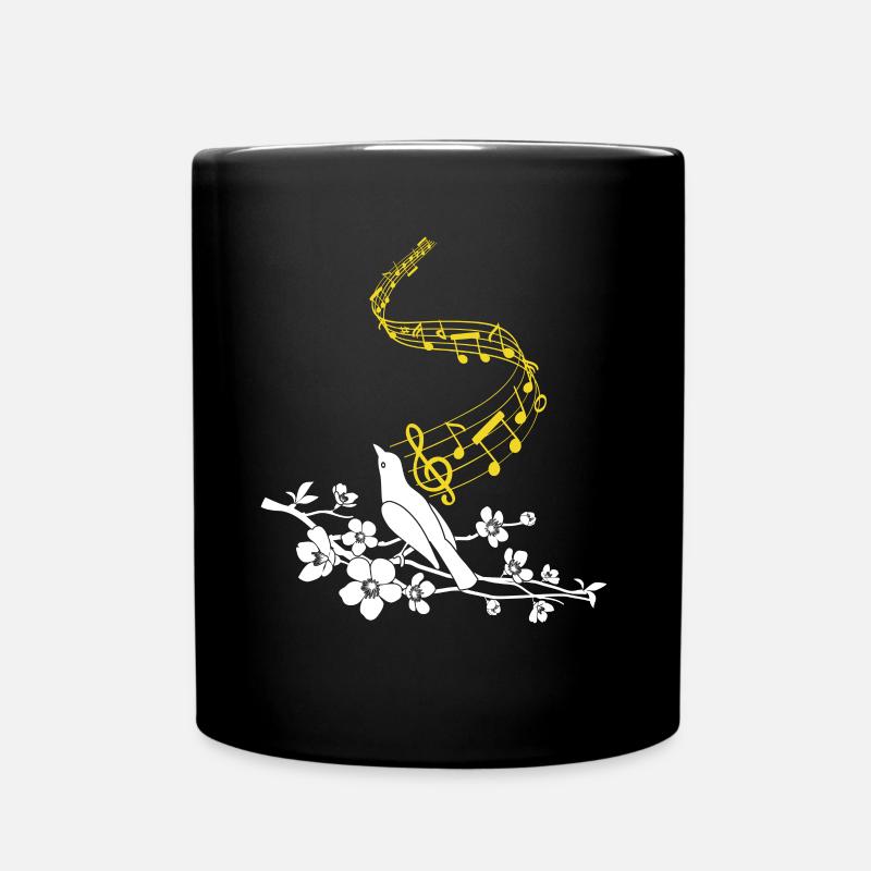 Notes de musique Oiseau chanteur mignon - Mug uni - noir