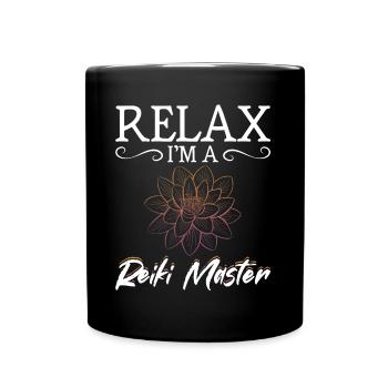 Reiki Meister Lustige Therapeutin Meditation - Tasse einfarbig - Schwarz - Vorne