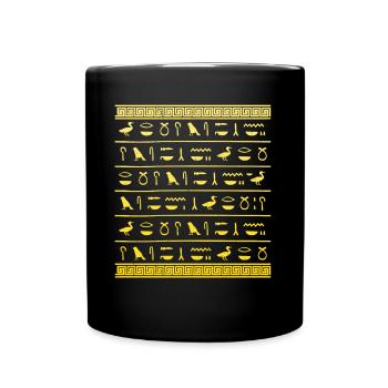 Egyptian Hieroglyphics Historian Ancient Egypt - Full Colour Mug - black - Front
