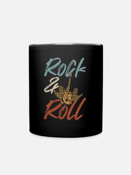 Guitariste musicien de rock and roll rétro - Mug uni - noir