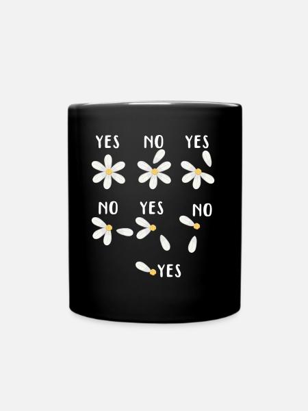 Daisy Wish Game Oui Pas de Fleur - Mug uni - noir