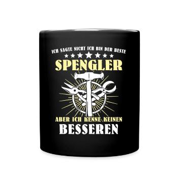 Bester Spengler Sprüche Bauspengler - Tasse einfarbig - Schwarz - Vorne