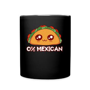 Zero Mexican Cute Kawaii Face Anime Taco - Tasse einfarbig - Schwarz - Vorne