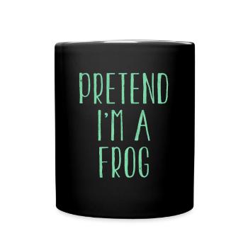 Funny Pretend I'm Frog Costume For Halloween - Full Colour Mug - black - Front