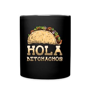 Cuisine Vintage Mexican Food Hello Mexico Taco - Tasse einfarbig - Schwarz - Vorne