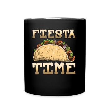 Vintage Mexican Food Mexico Party Taco - Tasse einfarbig - Schwarz - Vorne