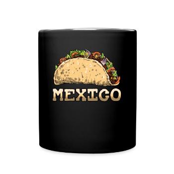 Vintage Mexican Food Mexico Taco - Tasse einfarbig - Schwarz - Vorne