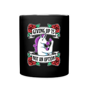 Giving up is not an option - Full Colour Mug - black - Front