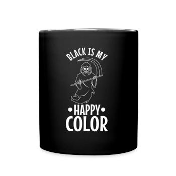 Black is my happy color, Reaper - Full Colour Mug - black - Front