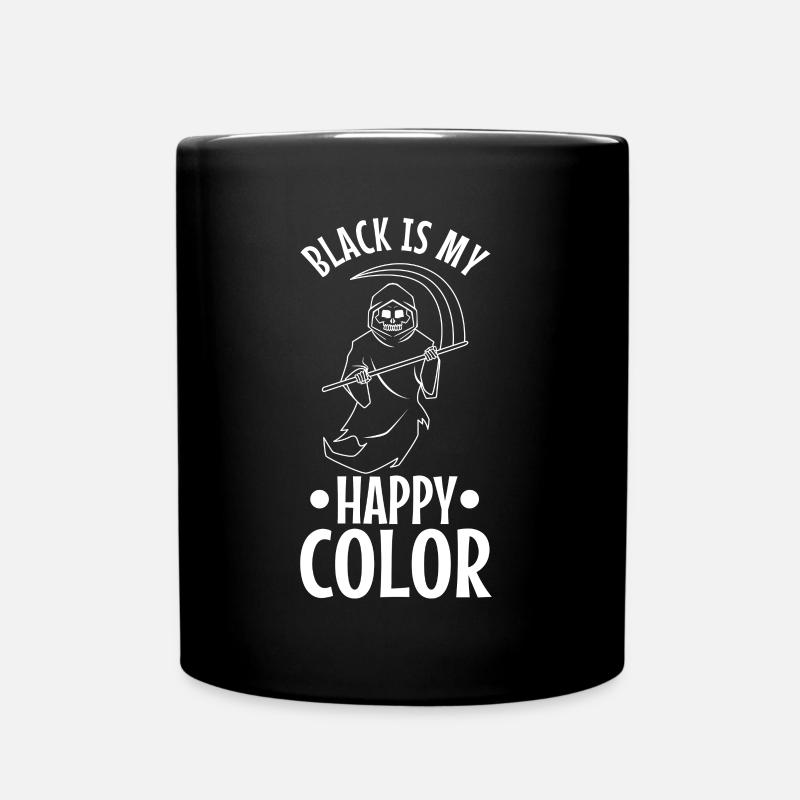 Black is my happy color, Reaper - Tasse einfarbig - Schwarz