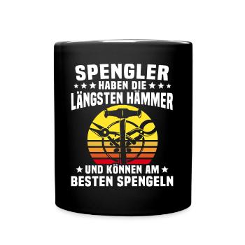 Spengler Bauspengler Spengeln - Tasse einfarbig - Schwarz - Vorne