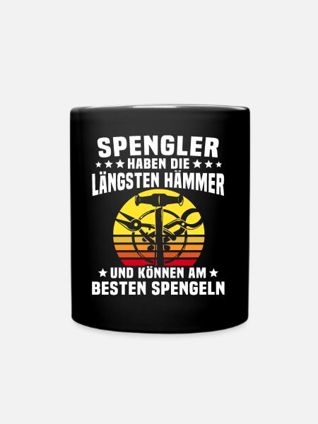 Spengler Bauspengler Spengeln - Tasse einfarbig - Schwarz
