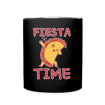 Cute Kawaii Heart Mexico Party Dab Dabbing Taco - Full Colour Mug - black - Front