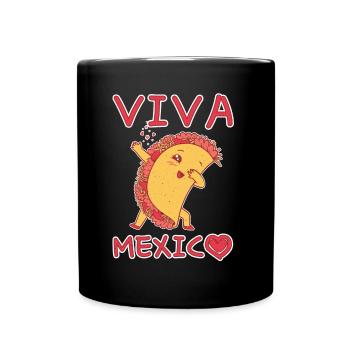 Cute Kawaii Heart Live Mexico Dab Dabbing Taco - Full Colour Mug - black - Front