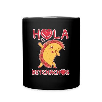 Mignon Kawaii Heart Dab Dabbing Taco Bonjour - Mug uni - noir - Devant