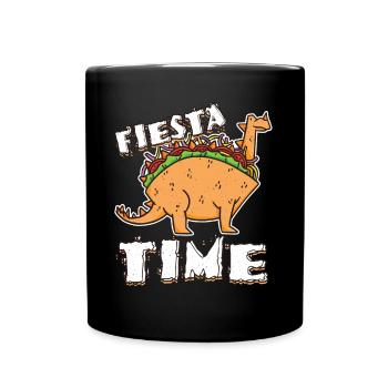 Cute Kawaii Mexico Party Dinosaur Animal Taco - Tasse einfarbig - Schwarz - Vorne