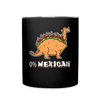 Zero Mexican Cute Kawaii Dinosaur Animal Taco - Tasse einfarbig - Schwarz - Vorne