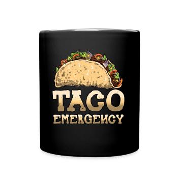 Cuisine Vintage Mexican Food Emergency Mexico Taco - Tasse einfarbig - Schwarz - Vorne