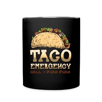 Cuisine Vintage Mexican Food Mexico Call Taco - Tasse einfarbig - Schwarz - Vorne