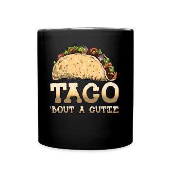 Talk Cute Cuisine Vintage Mexican Food Mexico Taco - Tasse einfarbig - Schwarz - Vorne