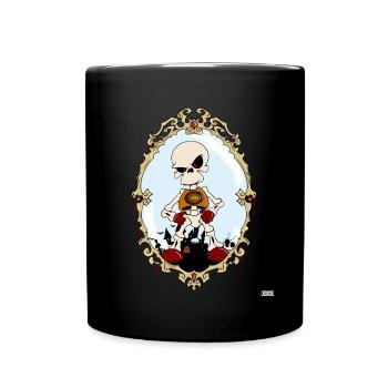 Halloween Skeleton Comic Party Happy Halloween fun - Full Colour Mug - black - Front