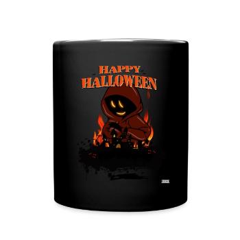 Halloween Monster Fire Comic Party Halloween - Full Colour Mug - black - Front