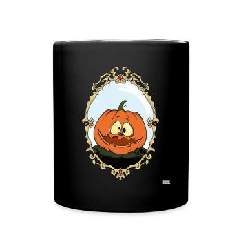Halloween pumpkin comic party happy halloween fun - Full Colour Mug - black - Front