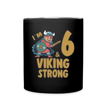 6 ans Viking Anniversaire Garçon Im 6 ans Viking - Mug uni - noir - Devant