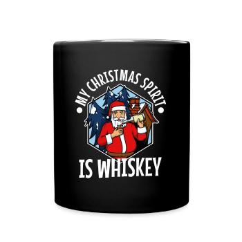 My christmas spirit is Whiskey - Tasse einfarbig - Schwarz - Vorne