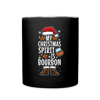 Mon de Noël est le bourbon - Mug uni - noir - Devant