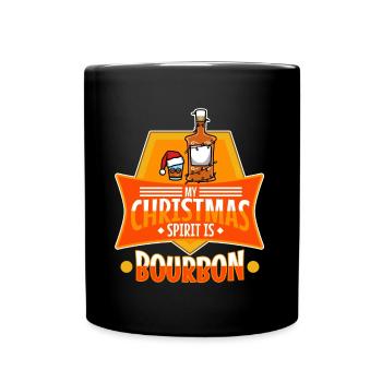 Mon de Noël est le bourbon - Mug uni - noir - Devant