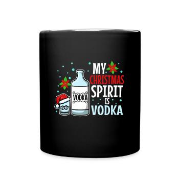 Mon de Noël est la vodka - Mug uni - noir - Devant