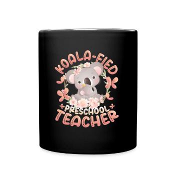 Koala-fied Koala Proud Preschool Teacher - Full Colour Mug - black - Front