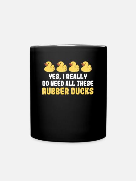 Oui, j’ai vraiment besoin de tous ces canards en caoutchouc - Mug uni - noir