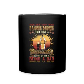 Pompier Stolz Pompier Papa - Mug uni - noir - Devant