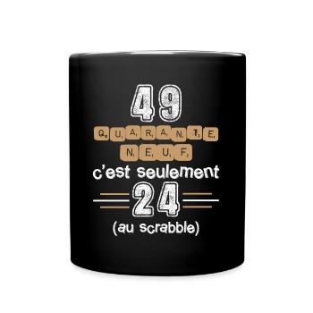 Anniversaire 49 ans, idée cadeau date de naissance - Mug uni - noir - Devant