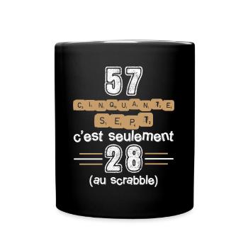 Anniversaire 57 ans, idée cadeau date de naissance - Mug uni - noir - Devant