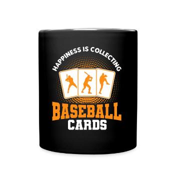 Sports Cards Collection Baseball Card Gift - Full Colour Mug - black - Front