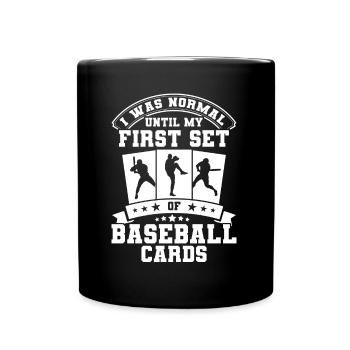 Sports Cards Collection Baseball Card Gift - Full Colour Mug - black - Front