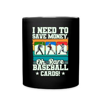 Carte de baseball Cadeau de collectionneur de cartes de baseball - Mug uni - noir - Devant