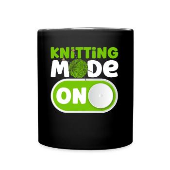 Garn stricken Stricken Stricken Liebhaber Geschenk - Tasse einfarbig - Schwarz - Vorne