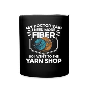 Yarn Knitting Knitting Fabric Knitting Gift - Full Colour Mug - black - Front