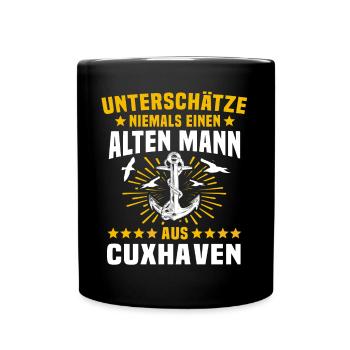 Cuxhaven Männer Cuxhavener Mann - Tasse einfarbig - Schwarz - Vorne