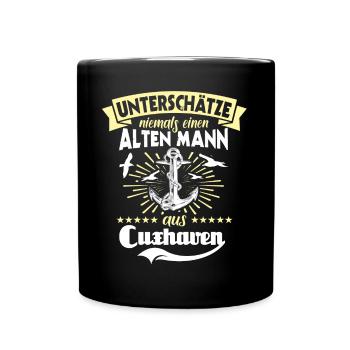 Cuxhaven Männer Cuxhavener Mann - Tasse einfarbig - Schwarz - Vorne
