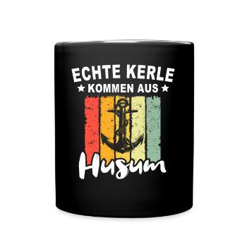 Husum Männer Husumer Mann - Tasse einfarbig - Schwarz - Vorne